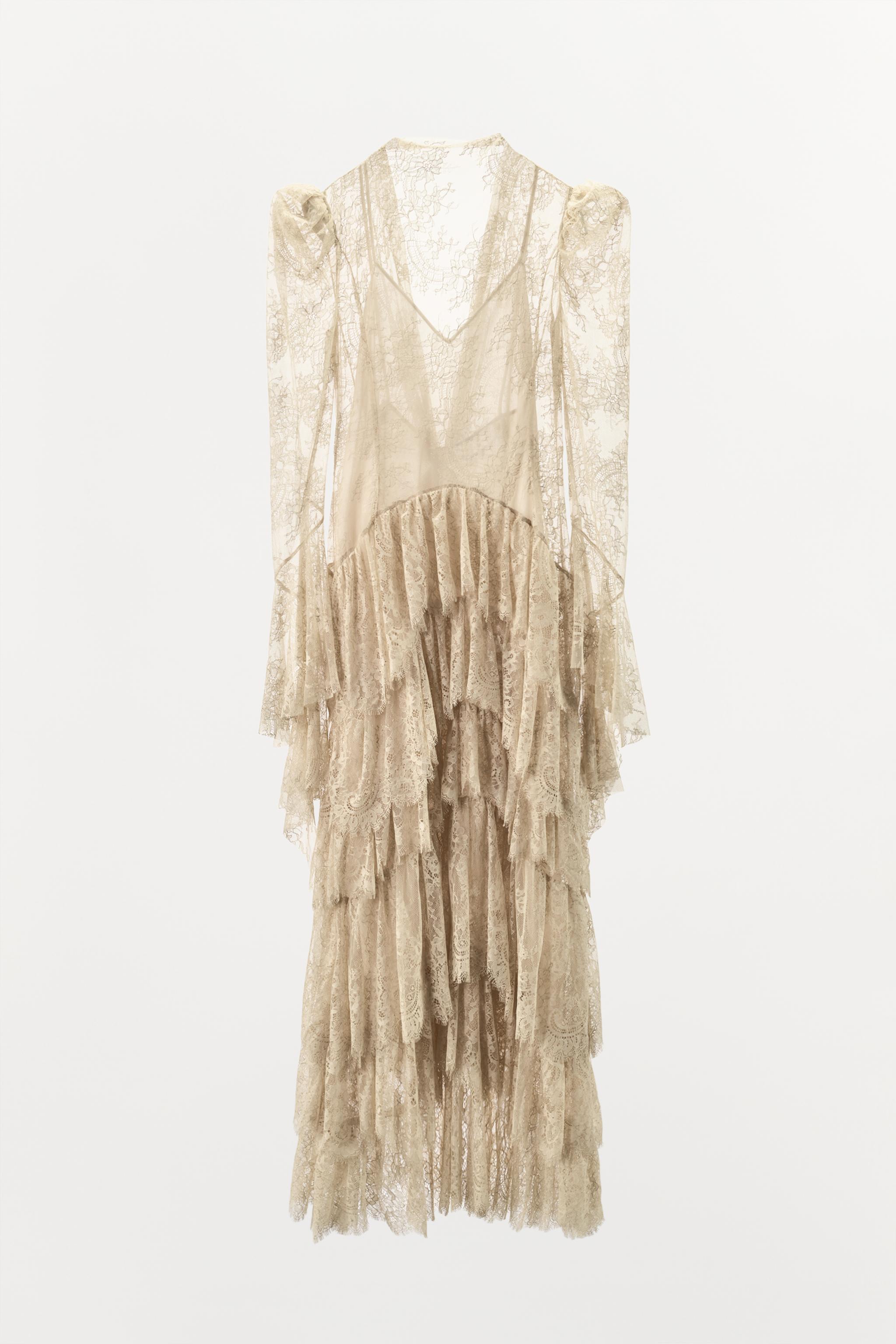 LACE RUFFLE DRESS ZW COLLECTION LIMITED EDITION